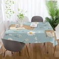 thumbnail image 6 of 54x72 Inch Tablecloth Polyester Square Tablecloth for Home Kitchen Dinner Decor Cute Capybara and Daisies, 6 of 9