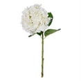 thumbnail image 2 of Vickerman 30" White Large Artificial Hydrangea with leaves on Stem., 2 of 2