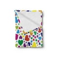thumbnail image 2 of Love Soft Flannel Fleece Blanket, Hearts Rainbow Vibrant Colors Love Honeymoon Theme Joyful Fun Cheering Artwork Print, Cozy Plush for Indoor and Outdoor Use, 50" x 70", Multicolor, by Ambesonne, 2 of 5