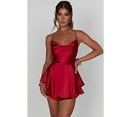 thumbnail image 1 of Vestido corto de verano de color liso, sin espalda, adelgazante, sexy, popular en Europa y América, 1 of 6