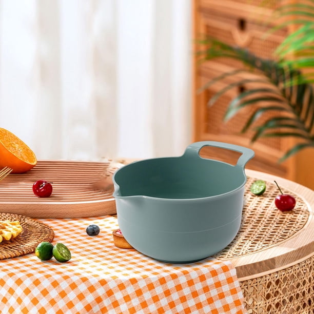 Ensaladera con vertedor, utensilio de cocina práctico, apto para uso alimentario, ligero, fácil de limpiar, cuenco para mezclar multifuncional. 25 litros