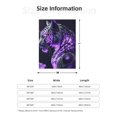 thumbnail image 5 of Sigee Purple Pattern White Tiger for Flannel Blanket - Ultra-Soft, Warm and Cozy, Perfect for Couch, Bed, or Travel-60"x50", 5 of 6
