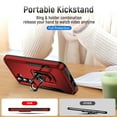thumbnail image 6 of Allytechgroup Galaxy S24 Case with Ring Holder Stad, Military Grade Shockproof Compatible with Car Mount Rugged Bumper Phone Case for Samsung Galaxy S24, Red+Black, 6 of 9