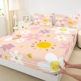 thumbnail image 3 of Homewish Cartoon Flowers 4pcs Bed Sheets For Kids Boys Girls,Dreamy Princess King Sheets,Spring Garden Super Cozy Sheet Set,Luxury Bedroom Decor, 3 of 7