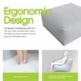 thumbnail image 5 of Evita Gray Outdoor Ottoman Chair, Patio Footrest with Water-Resistant Olefin Fabric, High-Density Foam Filled Outdoor Pouf for Patio, Balcony & Poolside, 5 of 7