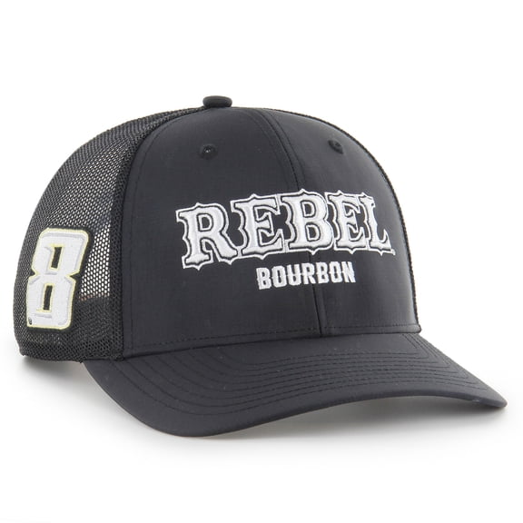Men's '47  Black Kyle Busch  Rebel Bourbon Trucker Adjustable Hat