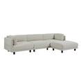 thumbnail image 4 of EUROCO 102.4” Longer Oversized Convertible Sectional Sofa,Upholstery L Shaped Couch with Reversible Chaise,Beige, 4 of 8