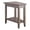 Gray, variant on Pemberly Row Contemporary Recliner Wood Wedge Table with Shelf in Black