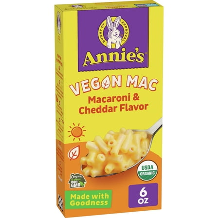 2X - Annie's Organic Vegan Cheddar Mac and Cheese - 6oz