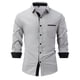 thumbnail image 1 of Blusa y camisa de manga larga con cuello vuelto para hombre, blusa informal de moda con cuello vuelto, camisa transpirable de manga larga, blusa para hombre, 1 of 8