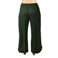 thumbnail image 3 of 24/7 Women's Plus Size Comfort Apparel Elastic Waist Flared Leg Plus Size Palazzo Pants, 3 of 3