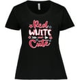 thumbnail image 3 of Inktastic 4th of July Red White and Cute with Arrow and Stars Women's Plus Size T-Shirt, 3 of 5