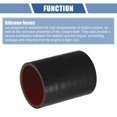 thumbnail image 4 of Unique Bargains 1 Set 65mm 2.56" ID 100mm 3.94" Length 0° Black Red Car Silicone Hose with Clamps, 4 of 7