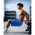thumbnail image 2 of NY Threads Men's Athletic Shorts Quick Dry Loose-Fit Lightweight Running Workout Gym Shorts with Pockets, Large, Royal Blue, 2 of 7