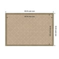 thumbnail image 5 of Kate and Laurel Framed Fabric Pinboard 38 x 26, Beige Lattice Pattern Printed Linen Classic Bulletin Board for Use as a Vision Board or Wall Organization, Florence Light Brown Frame, 5 of 8