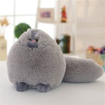 2026 New Cat Plush Toys, Stuffed Animals Toys Cat Soft Pillow Toys, Shaped Plush Toy, Plush Design 12", Best Birthday Gifts for Holiday Xmas Easter for Friend and Family (Cat, Gray)