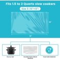 thumbnail image 4 of KOOC Slow Cooker Liners 10"x13" 20 count Small Size Disposable Plastic Bags Pot Liners Brunch Cooking Bags Fit 1.5 qt to 2 qt Pot BPA Free, 4 of 8