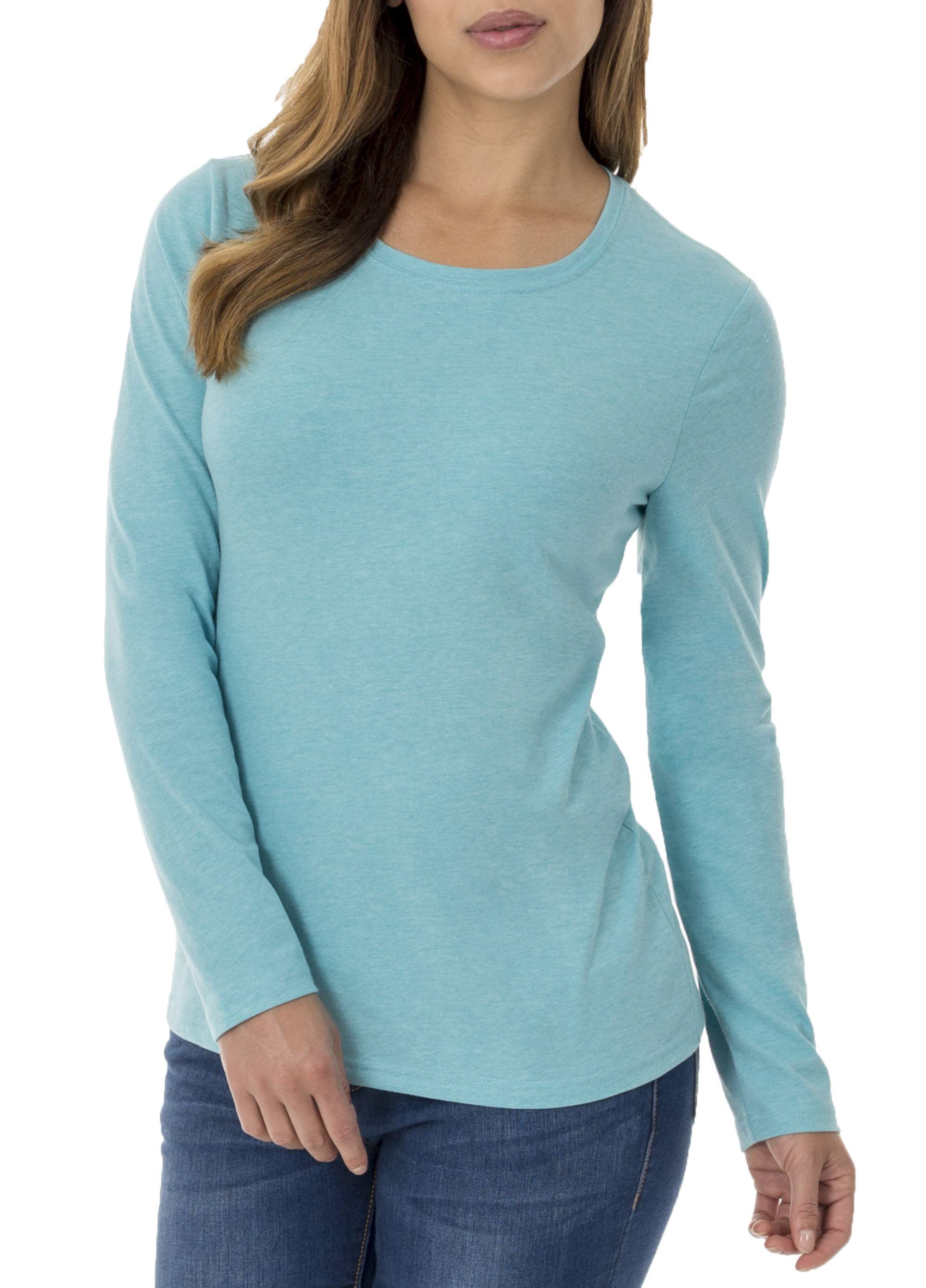 Women's Essential Long Sleeve Crewneck T-Shirt - Walmart.com