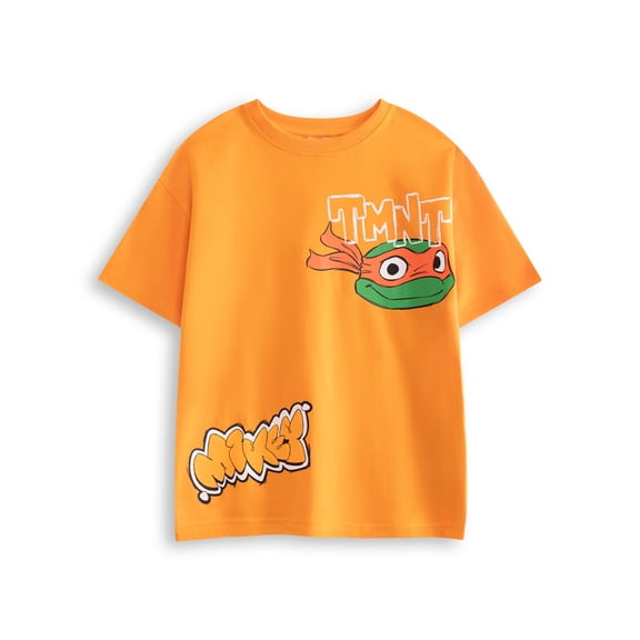 Teenage Mutant Ninja Turtles Mikey Boys Orange Short Sleeved T-Shirt | 5-6 Years | Made by Vanilla Underground
