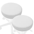 thumbnail image 2 of Saloniture 2-Pack Round Stool Seat Cover, 13-1/2 Inch Waterproof Slipcover for Swivel Chair or Barstool - White, 2 of 7