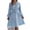 Light Blue, variant on Women's Collared Neck Long Sleeve Dress with Pockets 95% Polyester 5% Elastane Everyday Comfort and Style Everyday chic