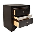 thumbnail image 4 of Matrix Traditional Style 2 Drawer Nightstand In Black Color made with Wood, 4 of 6