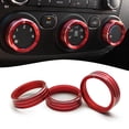 thumbnail image 2 of Red Aluminum Car Console Air Conditioning Knob Ring Trim For Kia Forte 2014-2018, 2 of 10