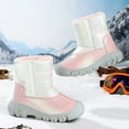 thumbnail image 5 of BOBOGOJP Kids Snow Boots for Boys Girls Waterproof Warm Winter Outdoor Activities Shoes Slip Resistant Zipper Closure (Toddler/Little Kid/Big Kid) Pink for Size 11, 5 of 7