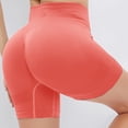 thumbnail image 4 of IWRICH Women's High Waist Workout Yoga Shorts Gym Seamless Cycling Scrunch Shorts Lifting Breathable Soft Comfy Activewear Watermelon Red XL, 4 of 7