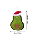 thumbnail image 4 of 3 piezas de muñeco de aguacate verde navideño colgante para árbol de Navidad decoración colgante para puerta de casa ventana adornos de fieltro, 4 of 7