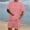 Pink, variant on EliteGoogv Men Outfit Set Gradient Letter Print Short Sleeve T Shirt And Shorts For Men Summer Casual Matching Set Light Pink 2XS