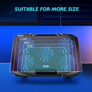 COOLCOLD Laptop Cooling Pad 5 Big Fans for 10-15.6 In Gaming Notebook Cooler,with 5 Height Adjustable, 2 Usb Ports