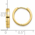 thumbnail image 3 of 10K Yellow Gold Hinged Hoop Earrings (11 X 3) Made In India 10tm624, 3 of 6