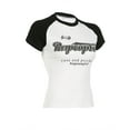 thumbnail image 6 of Coduop Women Short Sleeve T-shirts Summer Casual Letter Print Basic Tee Shirt Tops Tshirt, 6 of 9