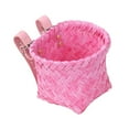 thumbnail image 5 of Vsenkes Kids Bike Basket Bike Accessories Compact Decoration Handmade Storage Basket Pink, 5 of 9