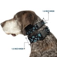thumbnail image 2 of Buckle-Down Pet Collar, Dog Collar Plastic Buckle, Multi Stars Black Turquoise, 15 to 24 Inches 1.0 Inch Wide, 2 of 8