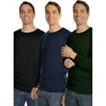 thumbnail image 2 of Swan Men's Brushed Fleece Long-Sleeve Crewneck Thermal Tops (3-Pack), 2 of 4