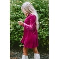 thumbnail image 5 of Women's Elegant Rosy Velvet Button Up Dress with Ruffled Details - [ZhiHiMeRi] | (US 4-6)S, 5 of 12