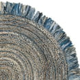 thumbnail image 4 of SAFAVIEH Cape Cod Victoria Braided Area Rug, 6' x 6' Round, Ivory/Denim, 4 of 5