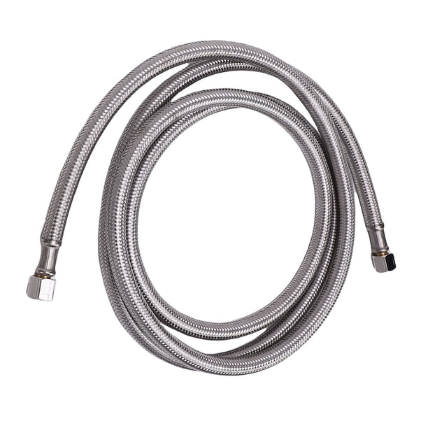 Línea De Agua Del Refrigerador, Fabricante De Hielo De Acero Inoxidable Manguera De Agua Manguera De Hielo Conector De Manguera De 1/4 Pulgadas Conector De Manguera De Suministro