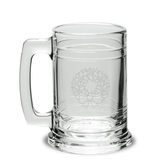 Wreath 15oz Deep Etched Colonial Tankard