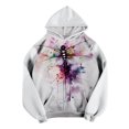 thumbnail image 3 of Women Casual Autumn Winter Fashion Print Drawstring Hoodie Sweatshirt Funny Print Sweatshirt Thin Womens Dress Jacket Zipper Hoodies Women Zipper Tunic Women Zip Hoodie Dress Long Womens Hoodie, 3 of 3