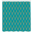 thumbnail image 3 of Retro Shower Curtain, Wave Board Summer Pattern Design with Elliptic Shapes Abstract Sea Inspired, Fabric Bathroom Set with Hooks, 69W X 70L Inches, Teal and Multicolor, by Ambesonne, 3 of 3