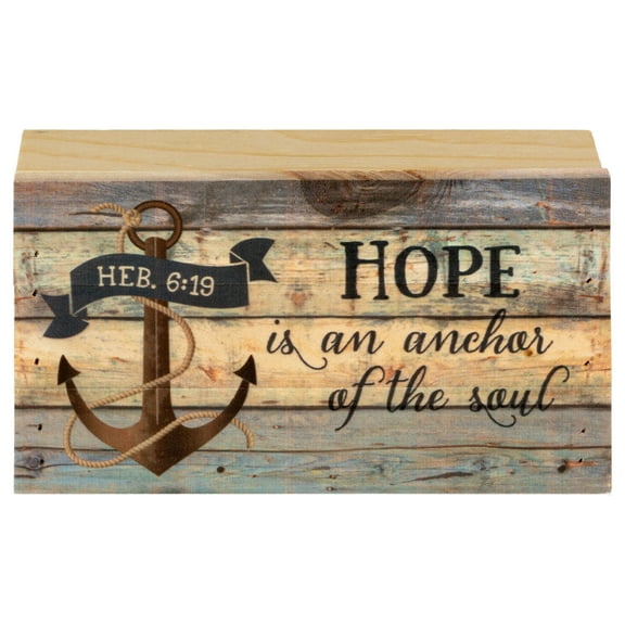 P. Graham Dunn Hope is an Anchor of The Soul Hebrews 6:19 5 x 8 Wood Block-Style Wall Art Sign Plaque