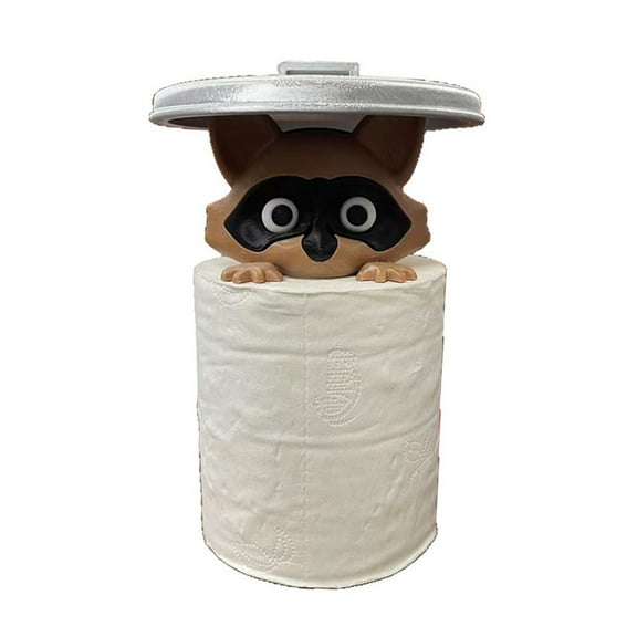Sturdy Plastic Raccoons Toilet Paper Stand Creative Bathroom Storage Modern Home Decors