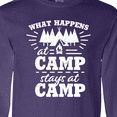 thumbnail image 4 of Inktastic What Happens at Camp Stays at Camp with Tent and Woods Long Sleeve T-Shirt, 4 of 5