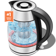 Chefman Rapid-Boil 1.8L Electric Tea Kettle w/ Keep Warm and Tea Infuser - Stainless Steel, New