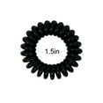 thumbnail image 3 of 8 Small Smooth Elastic Hair Coils, 1.5in Diameter, Small Size, Black Color, Gentle on Hair, Stong Hold and Minimizes Dents and Creases!, 3 of 5