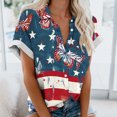 thumbnail image 1 of Fiudx Camisas de Mujer Blusas de Manga Corta Estampadas con Flores y Plantas Cómodas Informales Regulares para Mujer a La Moda, 1 of 5