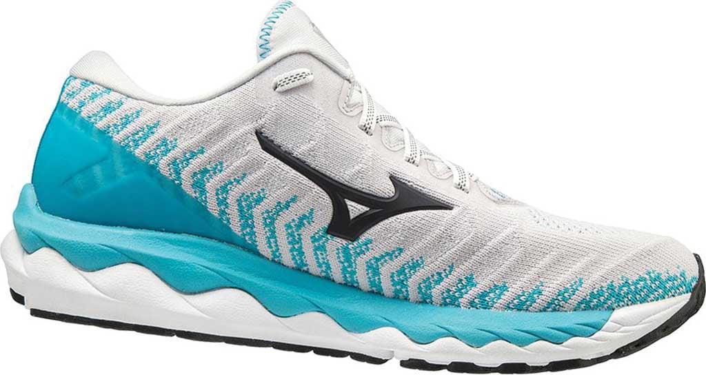 Mizuno Womens Wave Sky 4 Running Shoes Trainers Sneakers Blue Sports Breathable 